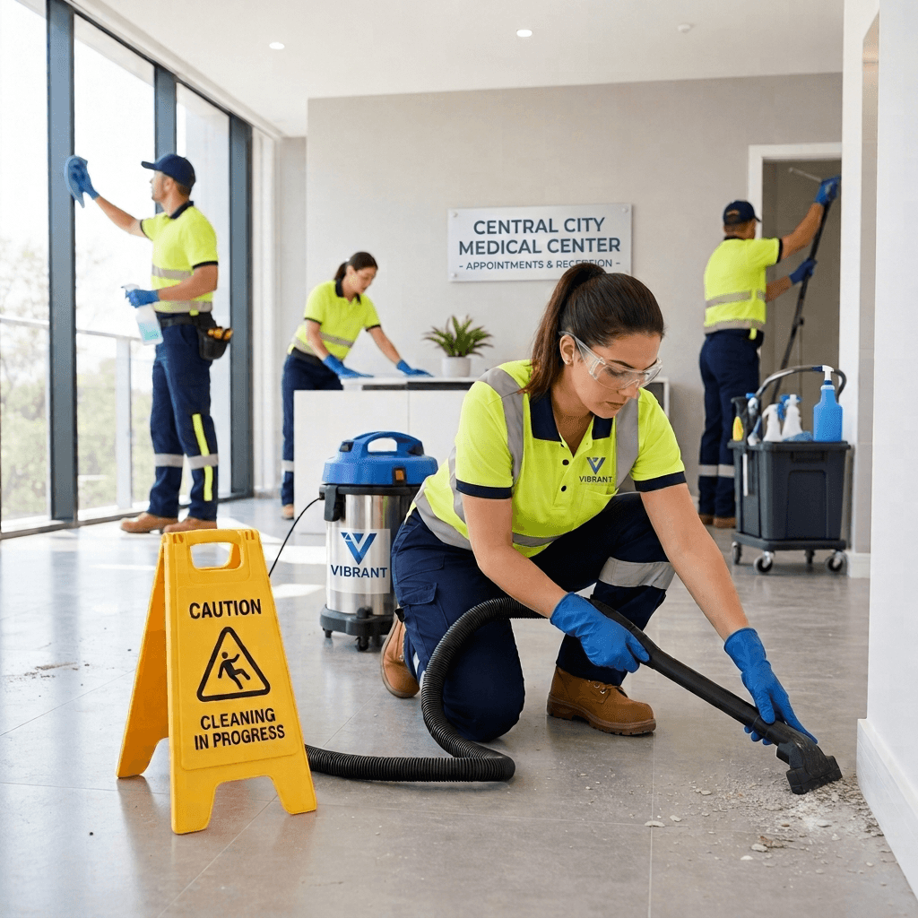 Builders Cleaning Melbourne: What's Included and When to Book Professional builders cleaning crew using specialized equipment in completed commercial space