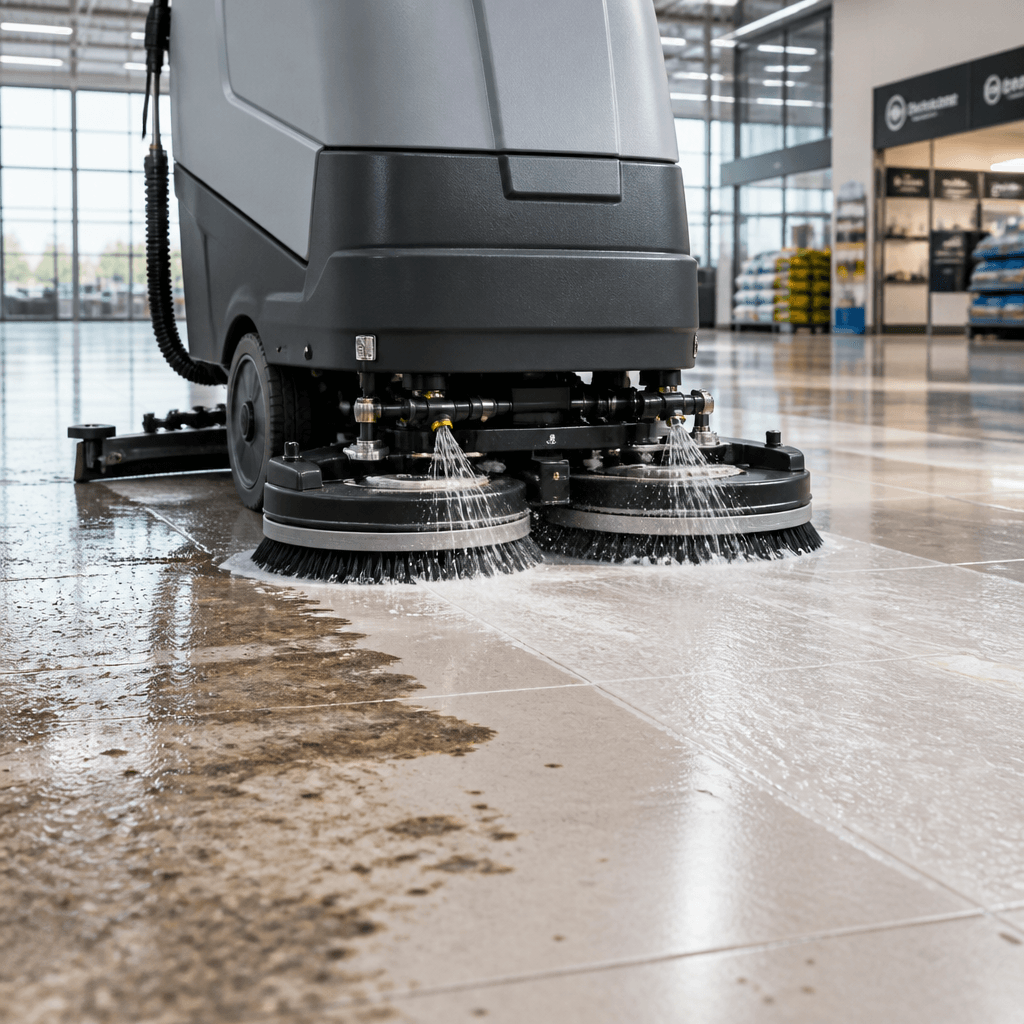 Floor Scrubbing Machine vs. Mop in dandenong